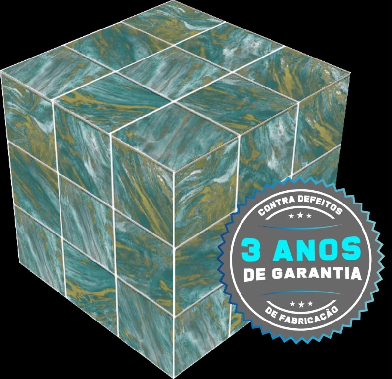 Revestimento vinil verde dourado marmorizado